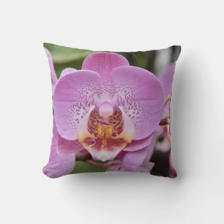 Elegant Pink Orchid Floral Nature Close-up Throw P Pillow