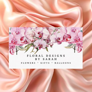 Elegant Pink Orchids Business Cards