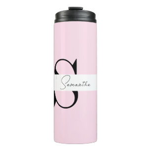 Elegant Pink Pastel Personalized Thermal Tumbler