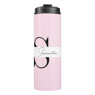 Elegant Pink Pastel Personalized Thermal Tumbler
