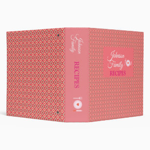 Elegant Pink Pattern – Modern Kitchen Family Binder