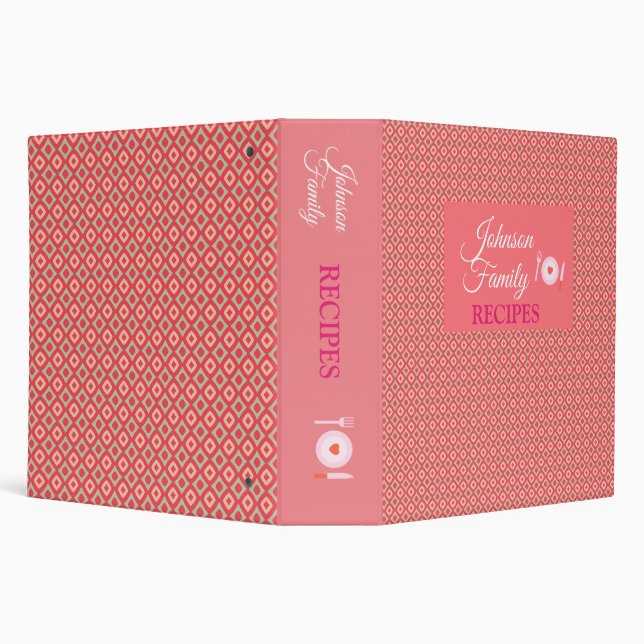 Elegant Pink Pattern – Modern Kitchen Family Binder (Background)