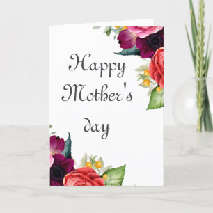 Elegant Pink Peonies Photo Mother's Day Holiday Ca Card