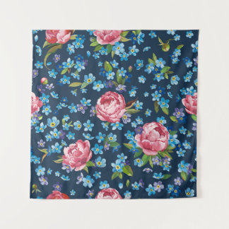Elegant Pink Peonies Retro Background Tapestry