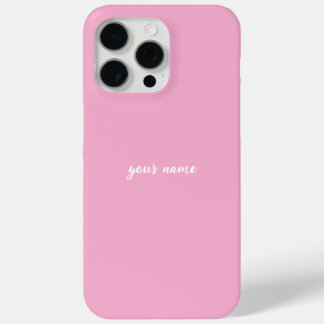 Elegant Pink Personalized iPhone 15 Pro Max Case w