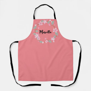 Elegant Pink Personalized Your Name Apron