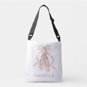 Elegant Pink Pointe Shoes Personalized Ballet Tote