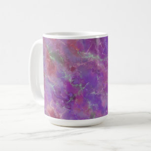 Elegant Pink, Purple and Silver Marble Pattern  Coffee Mug