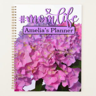 Elegant pink purple blue floral Best mom ever Planner