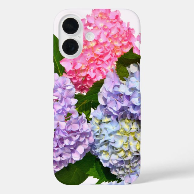 Elegant pink purple blue floral hydrangea bouquet Case-Mate iPhone case (Back)
