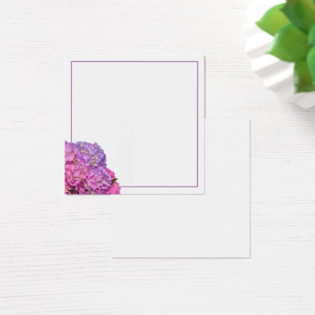 Elegant pink purple floral hydrangeas envelope (Desk)