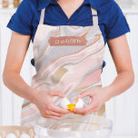 Elegant Pink Purple Marble Chic Personalized Name Apron<br><div class="desc">This modern design features a chic marble pattern of pink,  purple and rose gold with your personalized name #marble #giftsforher #girly #forher #kitchen #aprons #apron #cooking #chef #bbq #baking #baker #home #gift #gifts</div>