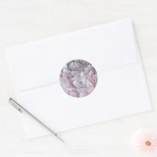 Elegant Pink Quartz Gem Mind Body Spirit Energy Classic Round Sticker