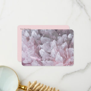 Elegant Pink Quartz Gem Mind Body Spirit Energy Thank You Card