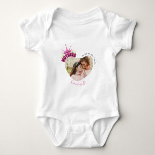 Elegant Pink Queen Crown Happy Mothers Day Photos Baby Bodysuit