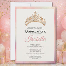 Elegant Pink Quinceanera 15th Birthday