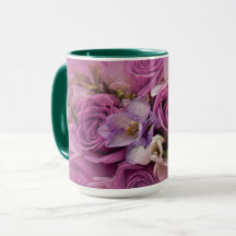 Elegant Pink Rose Bouquet Mug