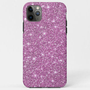 Elegant Pink Rose Faux Glamorous Glitter iPhone 11 Pro Max Case