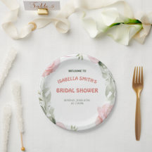 Elegant Pink Rose Flower bridal Shower Invitation 