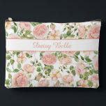 Elegant Pink Rose Garden  Accessory Pouch<br><div class="desc">Perfect for wedding day essentials or bridesmaid gifts,  this Elegant Pink Rose Garden Accessory Pouch features soft watercolor roses and romantic floral details—ideal for a touch of timeless charm. This accessory pouch is a part of a wedding collection with coordinating items available.</div>