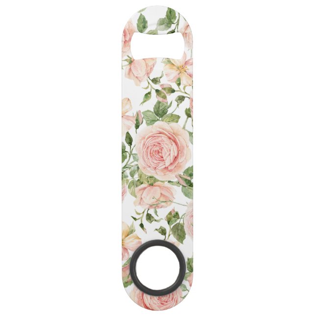 Elegant Pink Rose Garden  Bar Key (Front)