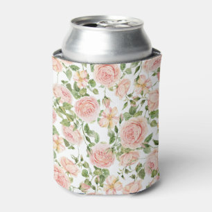 Elegant Pink Rose Garden Can Cooler