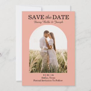 Elegant Pink Rose Garden  Save The Date