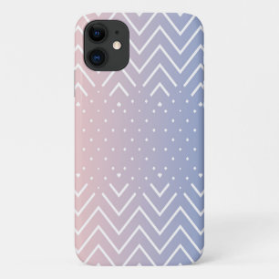 Elegant Pink rose quartz Blue pastel Cute Chevron iPhone 11 Case