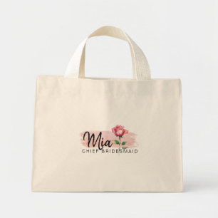 Elegant Pink Rose Tote Bag – Chief Bridesmaid