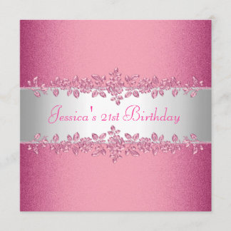 Elegant Pink Roses Birthday Party Invitation