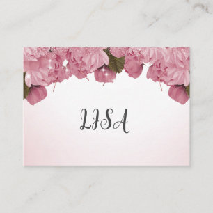 ELEGANT PINK ROSES BUSINESS CARDS