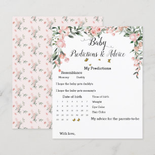 Elegant Pink Roses & Butterflies Baby Shower Game