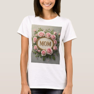 Elegant Pink Roses For Mom on Mother's Day T-Shirt