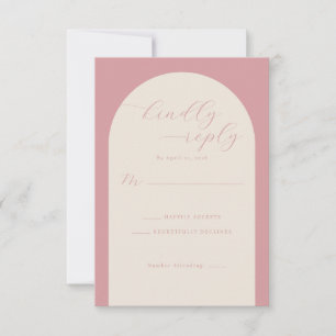 Elegant Pink RSVP Card
