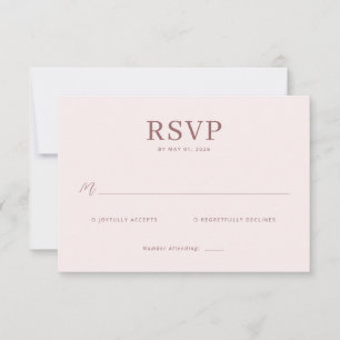 Elegant Pink RSVP Card