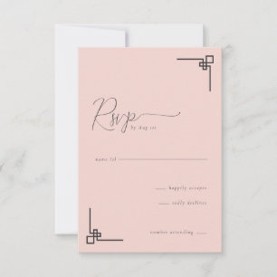 Elegant Pink RSVP Card