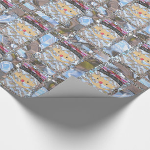 Elegant Pink Santa II  Chic Christmas Wrapping Paper