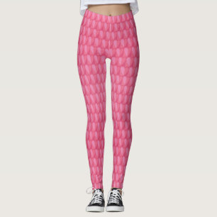 Elegant Pink Scale Leggings for Women