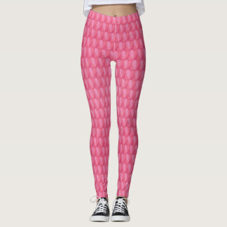 Elegant Pink Scale Leggings for Women