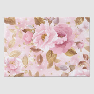 elegant pink seamless pattern with flowers roses a tissue paper