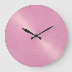 Elegant Pink Sheen Large Clock