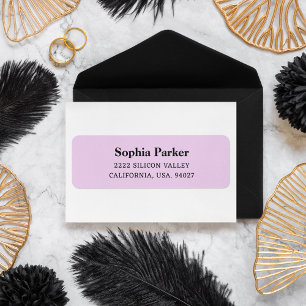 Elegant Pink Simple Script Wedding Return Address