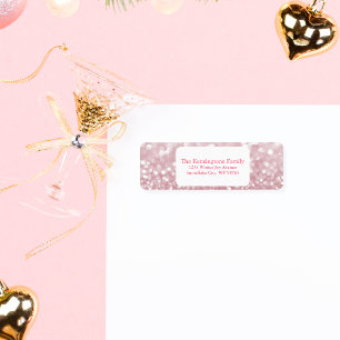 Elegant Pink Sparkle Address Label