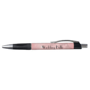 Elegant Pink Sparkle personalised Wedding Belle Pen