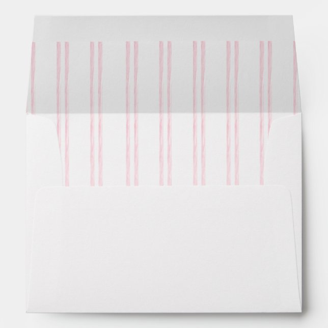 Elegant Pink Stripe Envelope (Back (Bottom))