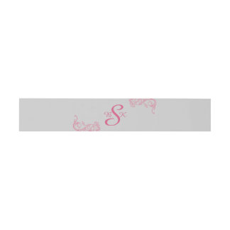 Elegant Pink Swirl Flowers Invitation Belly Band