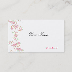 Elegant Pink Swirls Business Cards