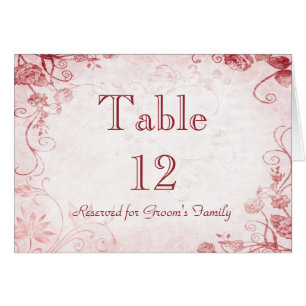 Elegant Pink Table Seating Name Card