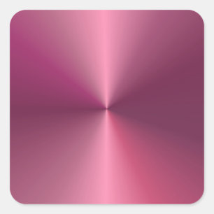 Elegant Pink Template Trendy Metallic Look Blank Square Sticker