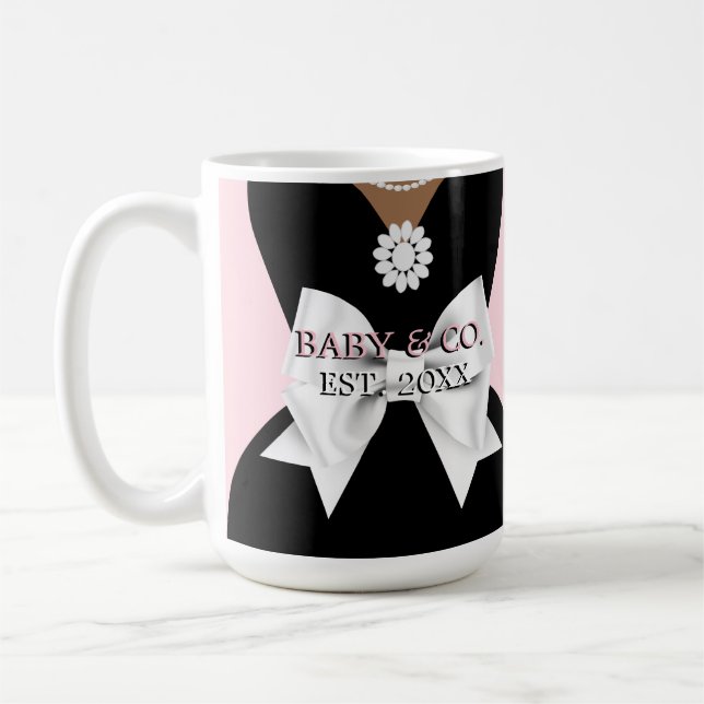 Elegant Pink Tiffany Ethnic Pregnancy Mommy to Be Coffee Mug (Left)